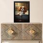 Imagem de Quadro Para Banheiro Cão Charles Spaniel 24X18Cm - Com Vidro