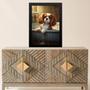 Imagem de Quadro Para Banheiro Cão Charles Spaniel 33x24cm - com vidro