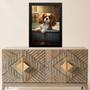 Imagem de Quadro Para Banheiro Cão Charles Spaniel 45X34Cm - Com Vidro