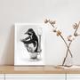 Imagem de Quadro Para Banheiro Pinguim No Vaso 33X24Cm - Com Vidro