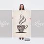 Imagem de Quadro Para Cozinha Área Gourmet Mosaico Café Coffee Lovers Kit 3 Telas Canvas - Bimper