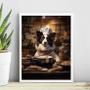 Imagem de Quadro Para Cozinha Cão Border Collie 24X18Cm - Com Vidro