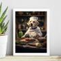Imagem de Quadro Para Cozinha Cão Raça Labrador 33X24Cm - Com Vidro