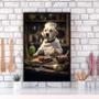 Imagem de Quadro Para Cozinha Cão Raça Labrador 33X24Cm - Com Vidro