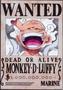 Imagem de Quadro Para decoração Anime One Piece Wanted Monkey D Luffy 1Un
