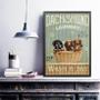 Imagem de Quadro Para Lavanderia Dachshund 45x34cm - com vidro