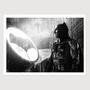 Imagem de Quadro para Quarto Batman Sinal Black White 45x33 A3