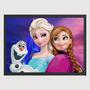 Imagem de Quadro para Quarto Disney Frozen Anna Elsa Olaf 45x33 A3