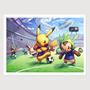 Imagem de Quadro para Quarto Futebol Soccer Pokemon Pikashu 45x33 A3