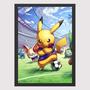 Imagem de Quadro para Quarto Pikachu Futebol jogador 45x33 A3