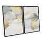 Imagem de Quadro Para Sala Decorativo Abstrato Dourado Elegant Soft Watercolor C/ Moldura Moderno - Bimper