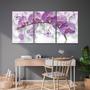 Imagem de Quadro para Sala Orquídea Roxa Parede Quarto Decoração Kit