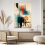 Imagem de Quadro para Sala Quarto Hall Abstrato Moderno Formas Geometricas Parede Decorativo Grande 