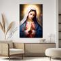 Imagem de Quadro para Sala Quarto Hall Nossa Senhora Religioso Parede Decorativo Grande 