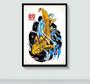 Imagem de Quadro Peixe Chinês com Moldura E Acetato Tamanho A3