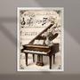 Imagem de Quadro Piano Antigo Com Flores 33X24Cm - Com Vidro