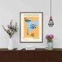 Imagem de Quadro Picasso Coração ul E Amarelo 24X18Cm - Com Vidro