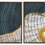 Imagem de Quadro Pinturas Com Folhas De Ouro C/ Moldura 129x53cm