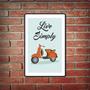 Imagem de Quadro Placa Decorativa - Live Simply