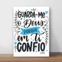 Imagem de Quadro Placa Decorativa Mdf Frase Religiosa Deus 19X28Cm