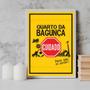 Imagem de Quadro Placa Quarto Da Bagunça 45x34cm - com vidro