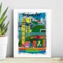 Imagem de Quadro Poster Cidade De Salvador 24X18Cm - Com Vidro