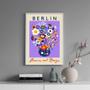 Imagem de Quadro Poster Flores E Plantas - Berlin 24X18Cm - Com Vidro