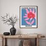 Imagem de Quadro Poster Flower Market - Madrid 24x18cm - com vidro