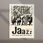 Imagem de Quadro Poster Jazz Preto e Bege 33x24cm - com vidro