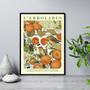 Imagem de Quadro Poster Passarinhos Com Frutas 24x18cm - com vidro