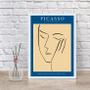 Imagem de Quadro Poster Picasso MinimalistaAzul 45x34cm - com vidro