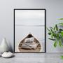 Imagem de Quadro Praia Canoa Relax 24X18Cm - Com Vidro