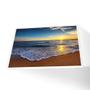 Imagem de Quadro Praia sem Onda Canvas Com Vidro