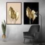 Imagem de Quadro Premium Textura CX Alta Folhas de Ouro 3 2un 40x60