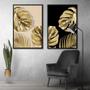 Imagem de Quadro Premium Textura CX Alta Folhas de Ouro 6 2un 40x60