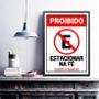 Imagem de Quadro Proibido Estacionar Na Fé 45X34Cm - Com Vidro