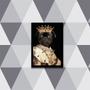 Imagem de Quadro Pug Rei 45x34cm - com vidro