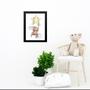 Imagem de Quadro Quarto Bebê Ursinho Estrela 33X24Cm - Com Vidro