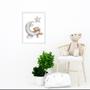 Imagem de Quadro Quarto Bebê Ursinho Lua Estrela 45x34cm - com vidro