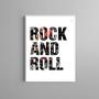 Imagem de Quadro Rock And Roll - Bandas 33X24Cm - Com Vidro