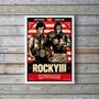 Imagem de Quadro Rocky Balboa III 33x24cm - Vidro e Moldura Preta