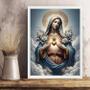 Imagem de Quadro Sacro Heart Of Maria 24x18cm - com vidro