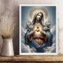 Imagem de Quadro Sacro Heart Of Maria 33x24cm - com vidro
