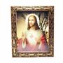 Imagem de Quadro Sagrado Coração de Jesus Com Vidro E Moldura 30 x 25 cm