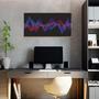 Imagem de Quadro Sound Wave Colors 60x30 Filete Marfim Moldura Filete, Marfim