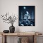 Imagem de Quadro Taj Mahal - Noite Lua Cheia 24X18Cm - Com Vidro