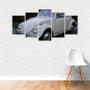 Imagem de Quadro Tela Canvas Decorativo Carro Fusca Branco 200X100Cm