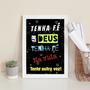 Imagem de Quadro Tenha Fé Em Deus Tenha Fé Na Vida 45X34Cm - Com Vidro