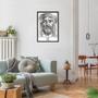 Imagem de Quadro The Head of Christ Crowned 43x30 Caixa Preto Moldura Caixa, Preta