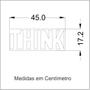 Imagem de Quadro Think  45x17 Preto / Branco